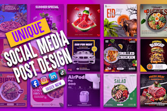 create eye catching social media posts and ads design