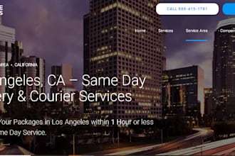 design a professional medical courier website