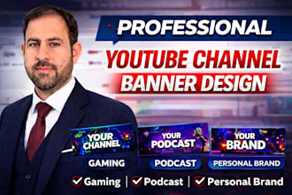 design professional youtube channel banner