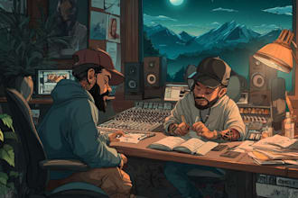 create cover art album caricature cartoon hip hop rap music