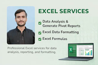 create pivot tables, data analysis and advanced excel formulas
