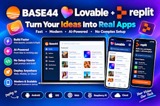 convert base44 or lovable web app to ios and android app with capacitor publish