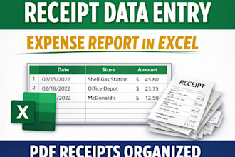 do receipt data entry and organize your expenses in excel
