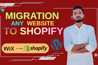 transfer or migrate website to shopify, wix, wordpress