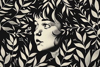 create artistic linocut illustration with fast delivery