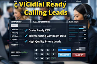 provide vicidial ready telemarketing leads for call centers
