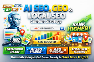 create ai SEO GEO aeo and local content strategy for google ranking