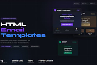 design a professional HTML email template