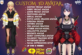 do vrchat anime avatar, furry nsfw model, vtuber streaming setup, vrm obs studio