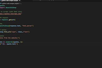 create a simple python script or web scraper