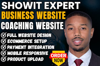 redesign showit website, business website customize showit website update showit