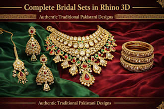 design traditional pakistani jewelry in rhino 3d