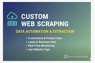 build custom web scraping and data extraction solutions