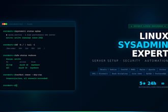do any linux server and sysadmin task for you