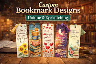 design bookmark and rack card design for amazon kindle author book promotion