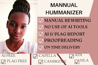 rewrite and humanize ai and chatgpt content or essay into human written
