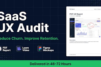 do a saas UX audit with PDF report to reduce churn and improve retention