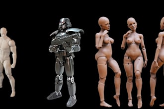 do 3d articulated model action figure anime figure 3d figurines for 3d printing