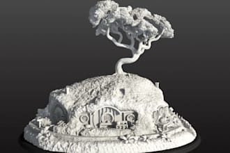 design cottages,small buildings or taverns for 3d print,medieval dnd terrain stl