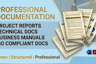 write clear professional project documentation and reports
