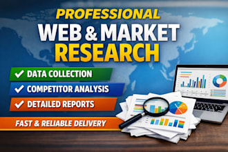 assist in online, market research and business research