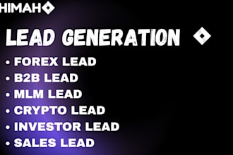 provide quality and professional forex leads, crypto leads, binance