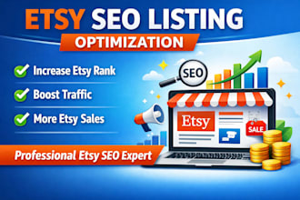 optimize etsy SEO listing increase etsy shop rank traffic sales promotion