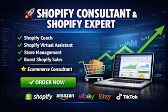 be your shopify consultant coach shopify expert and shopify virtual assistant
