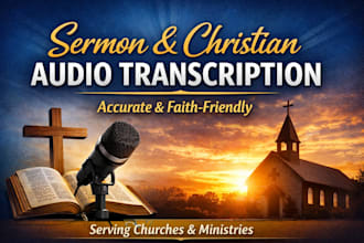 transcribe christian sermons and podcasts accurately