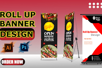 design high quality roll up banner and signage