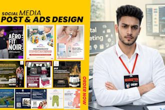 design pro social media posts and ads for any social media