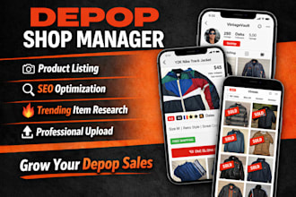 manage and upload trending listings for your depop shop