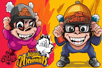 draw a custom cartoon portrait in cartoon style