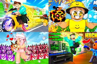 create eye catching roblox youtube thumbnail and gfx