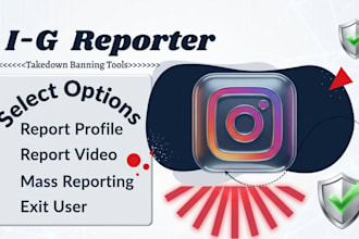 set up instagram bot, mass report bot, auto banning bot,livestreaming bot,python