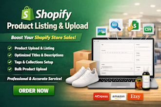 do shopify seo listing, shopify product listing, shopify product upload