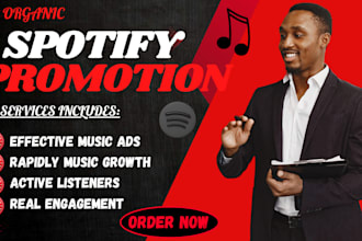 promote your spotify music with real, organic growth and targeted audience