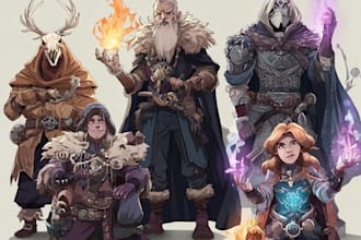 fantasy dnd party and dnd design