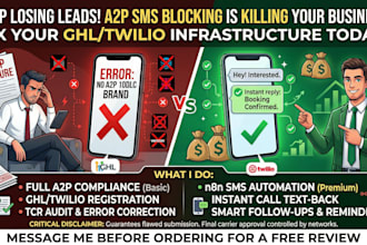 setup ghl a2p 10dlc registration n8n SMS automation twilio
