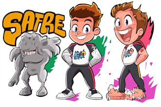 draw a fun cartoon character illustration for you