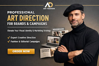 do professional art direction for brand campaigns fashion editorials ads design
