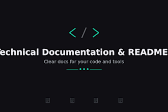 write technical documentation and readme files