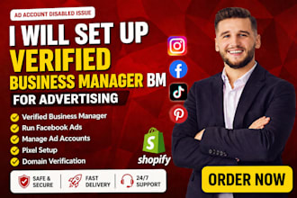 setup verified facebook business manager bm and meta ads