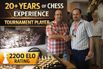 provide professional chess coaching from a 2200 elo tournament player