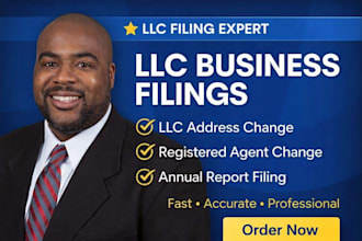 file llc address change, registered agent amendment and annual report