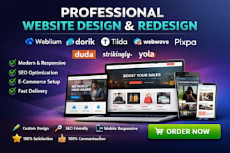 design weblium dorik tilda webwave pixpa duda strikingly yola website redesign
