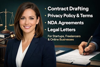 draft professional nda service agreement gdpr business contract for saas startup
