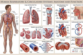 draw anatomy images diagram professionally medical illustrations infographics
