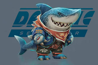 create an awesome shark mascot for you