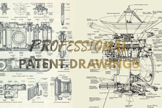 uspto patent drawing technical line drawing 2d vector art utlity patent